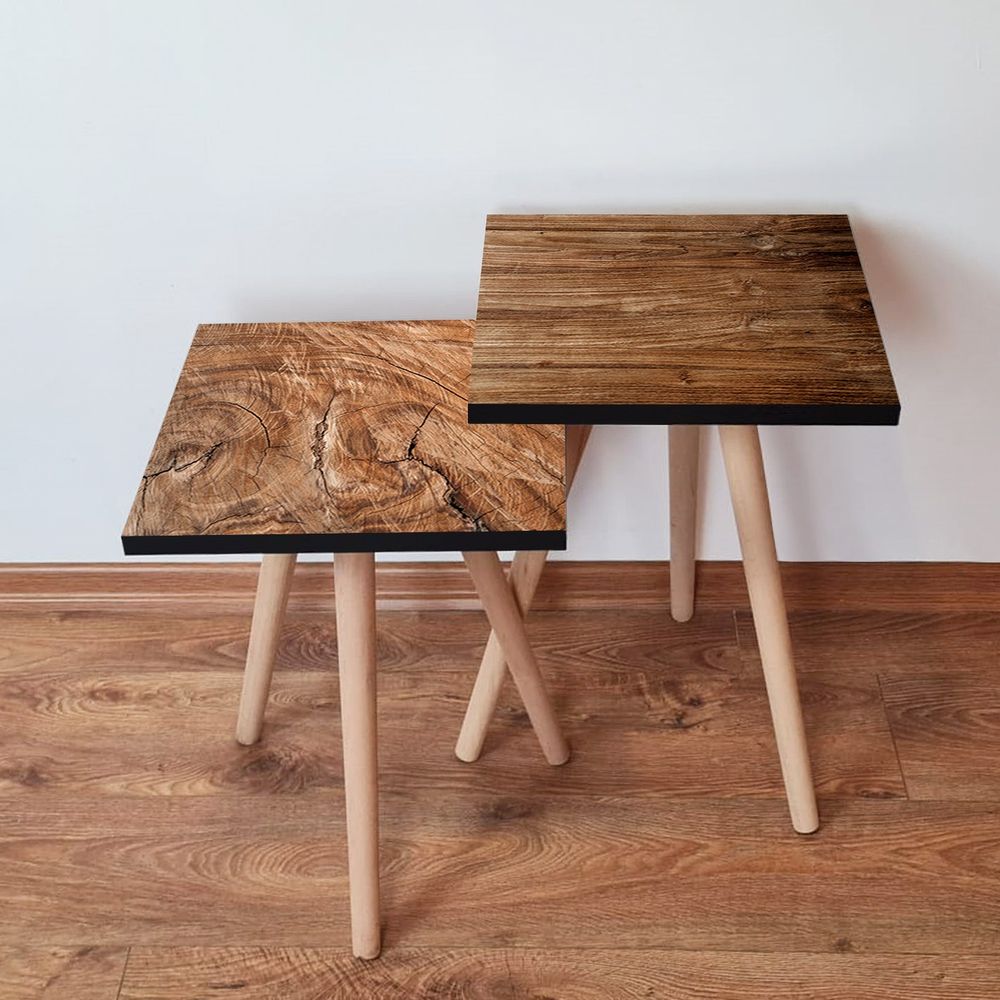 Nesting stolovi 2Shp425 - (2 komada) - boje: smeđa slika 1