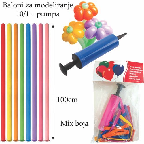 Baloni za modeliranje + pumpa 10/1 383755 slika 1