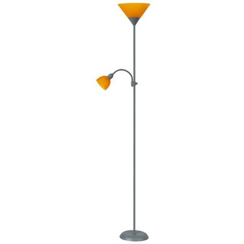 Rabalux Action Podna lampa sa čitačem E27 100W+E14 25W srebro-narandžasta slika 1