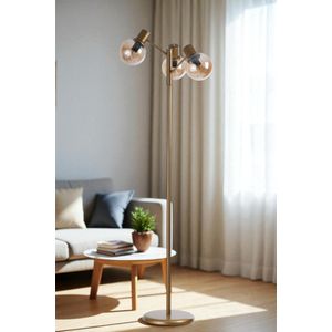 Opviq Podna lampa 197, med, zlatna