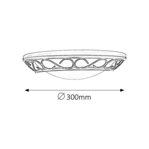 Rabalux Athen zidna lampa D30 E14 60W mat crna Klasična rasveta slika 2