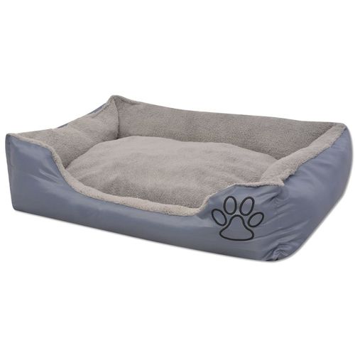 Krevet za pse s podstavljenim jastukom veličina S sivi slika 7