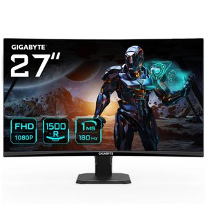 Gigabyte Monitor 27" GS27FC27" VA 1500R, 1920x1080 FHD, 250cd, 180Hz, 1ms, 2x HDMI, 1x DP