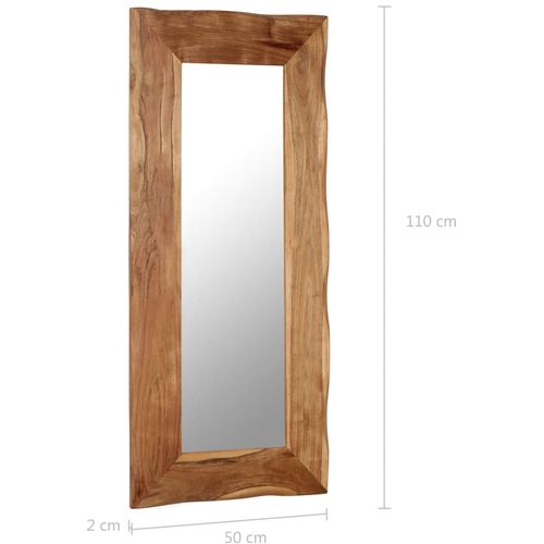 Kozmetičko ogledalo od masivnog bagremovog drva 50 x 110 cm slika 5