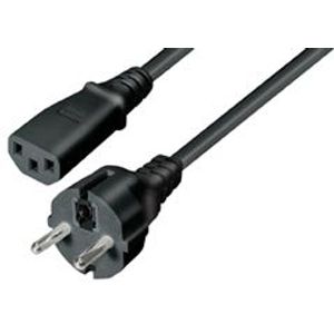 Transmedia Power Cable Schuko -IEC 320 plug 1,5m