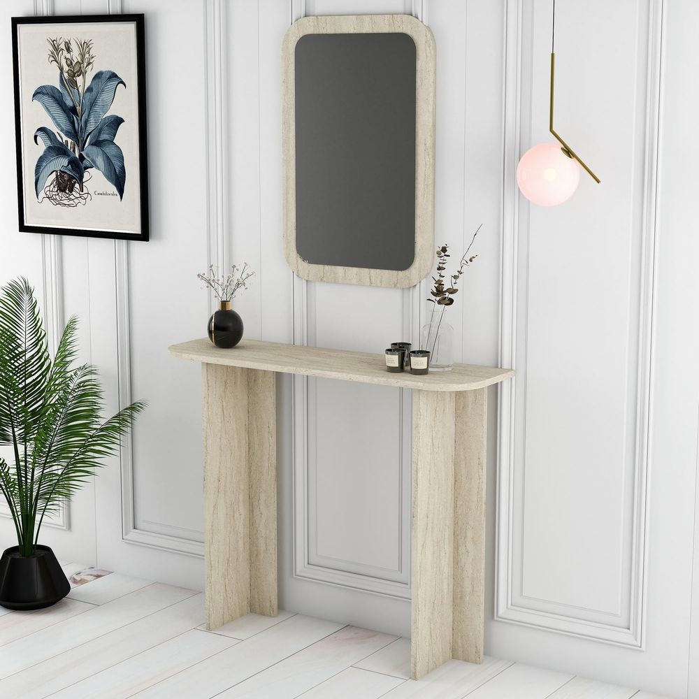 Sto za šminkanje "Modena Mirror" - boja: Travertin slika 2