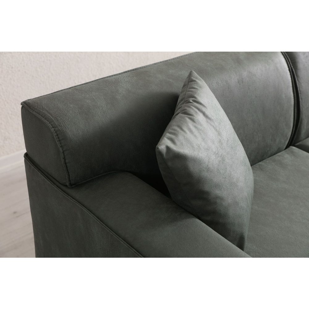 Ugaona sofa New Petra R - Zelena slika 5