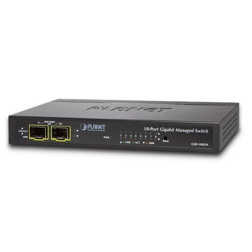 Planet 8-Port GbE RJ45 2P 1G X SFP Managed Desktop Switch slika 1