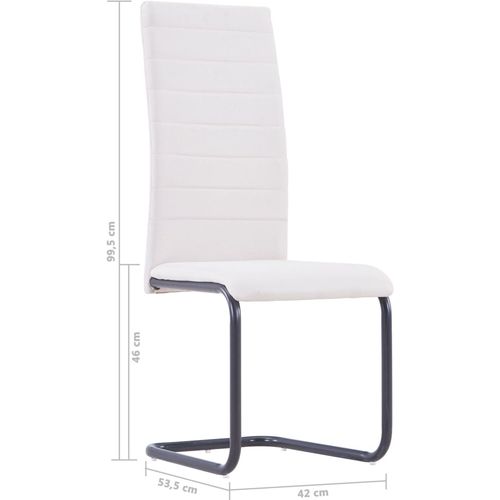 Konzolne blagovaonske stolice od tkanine 6 kom krem slika 37