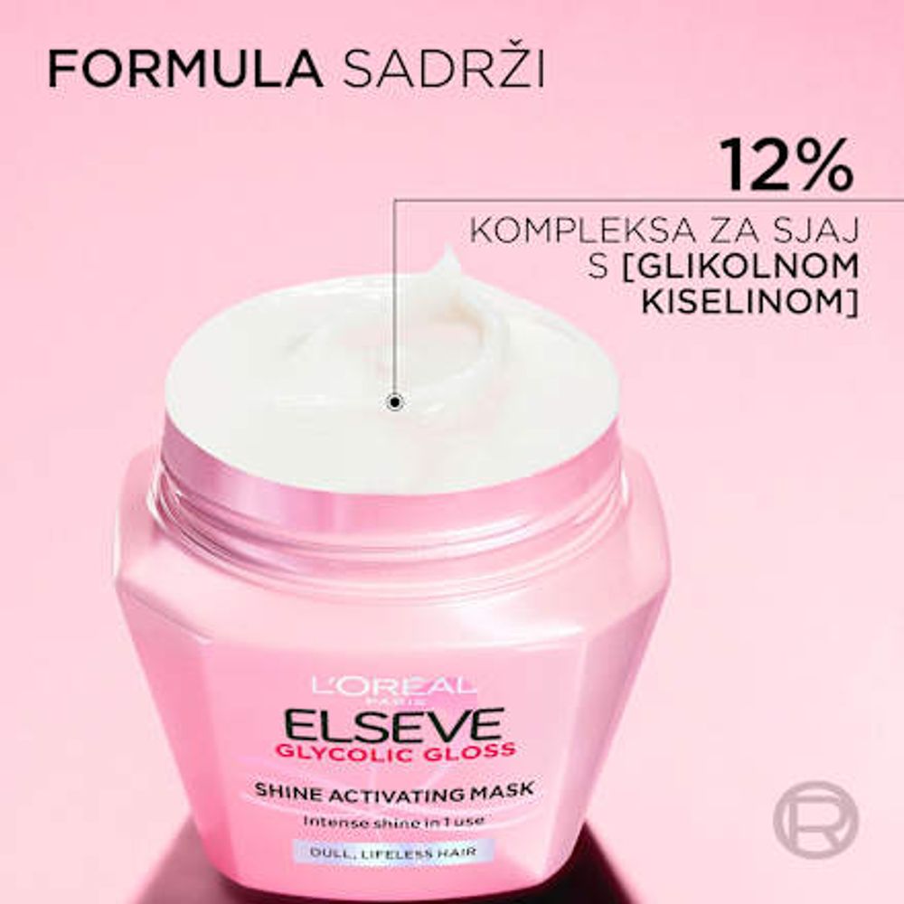 L'Oréal Paris Elseve Glycolic Gloss Shine Glaze Maska za kosu 300 ml slika 3
