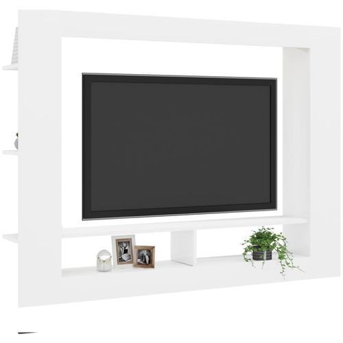 TV ormarić bijeli 152 x 22 x 113 cm od konstruiranog drva slika 11