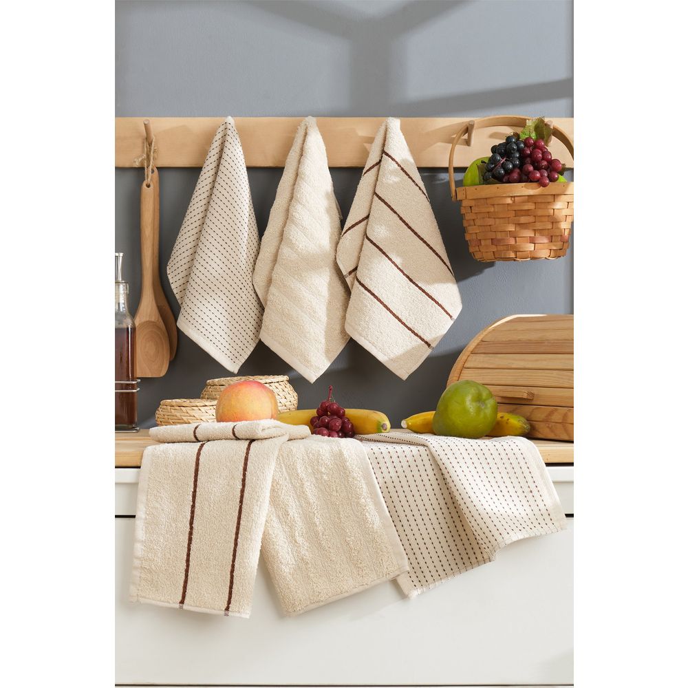 Sofya - Beige Beige Wash Towel Set (6 Pieces) slika 1