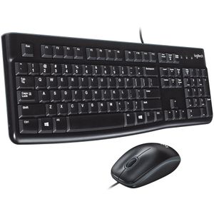 Logitech MK120 Tipkovnica i Miš, USB, Žičana, Crna