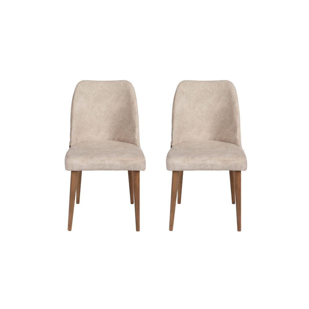 Nova 071 V2 Cream Walnut Chair Set (2 Pieces) slika 2