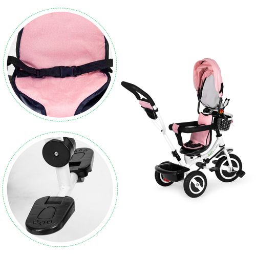 Ecotoys tricikl, pink  slika 5