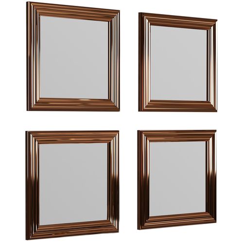 Woody Fashion Set ogledala (4 komada), bronca, Loza - Bronze slika 6