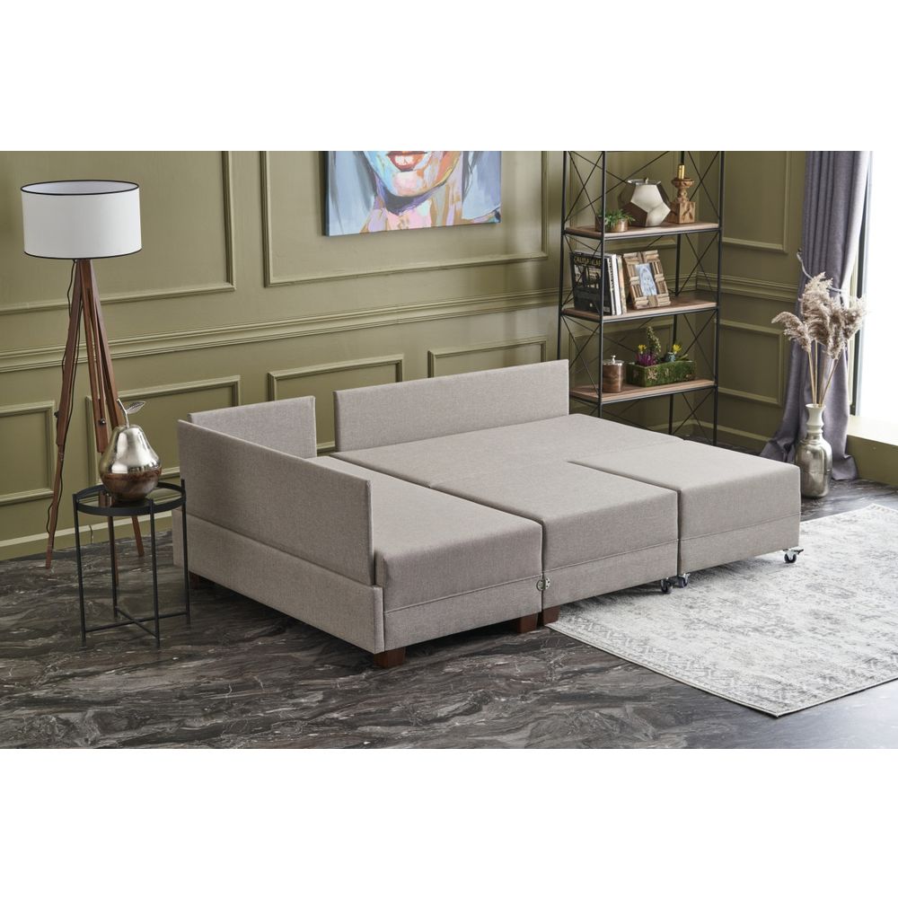 Ugaona Sofa na Razvlačenje Fly Left - Krema slika 3