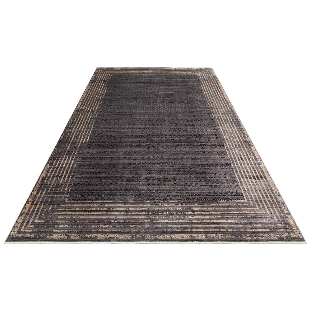 Mhl 01 - Antracit, Zlatni Antracit - Zlatni Tepih za Hol (100 x 200 cm) slika 1