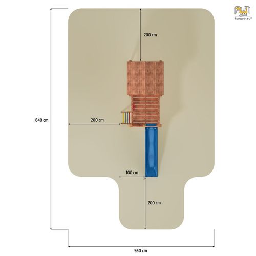 Fungoo kućica MYHOUSE - drveno dječje igralište slika 4