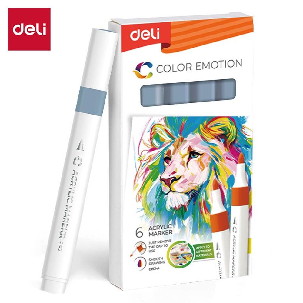 AKRILNI MARKER DELI TAMNO SIVI COLOR EMOTION EC193A-Dark Gray 153 slika 1