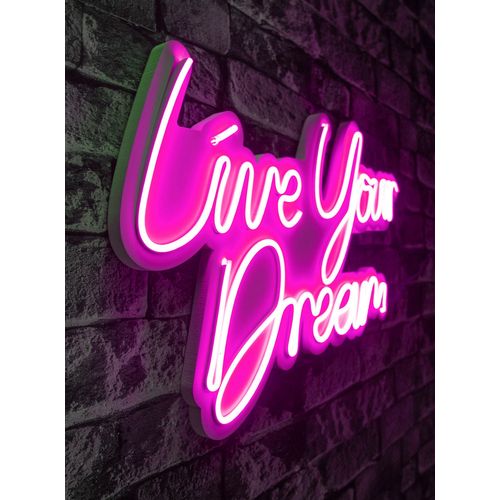 Wallity Ukrasna plastična LED rasvjeta, Live Your Dream - Pink slika 7