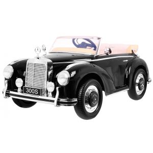 Licencirani auto na akumultor Mercedes Benz 300S RETRO - crni/lakirani