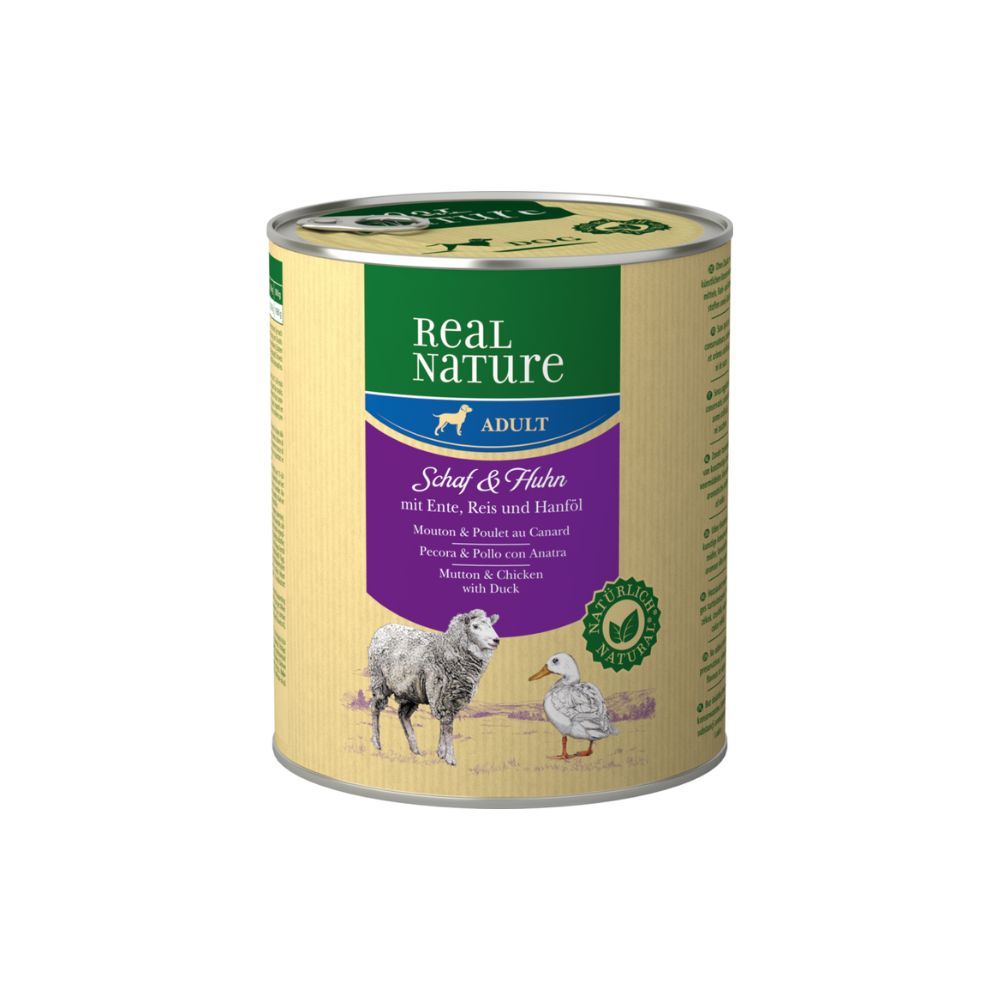 Real Nature Adult ovčetina i piletina s pačetinom 800 g slika 1