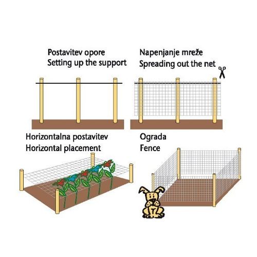 Mreža MARNET za povrće 2,00x100 metara slika 2