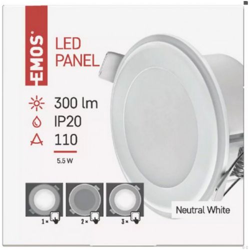 LED panel okrugli ugradni EMOS 5,5W NW  ZD1312 slika 2