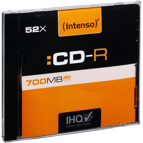 (Intenso) CD-R 700MB (80 min.) pak. 1 komad Slim Case - CD-R700MB/1Slim slika 1