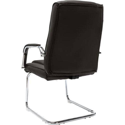 Konzolna uredska stolica od umjetne kože crna slika 4