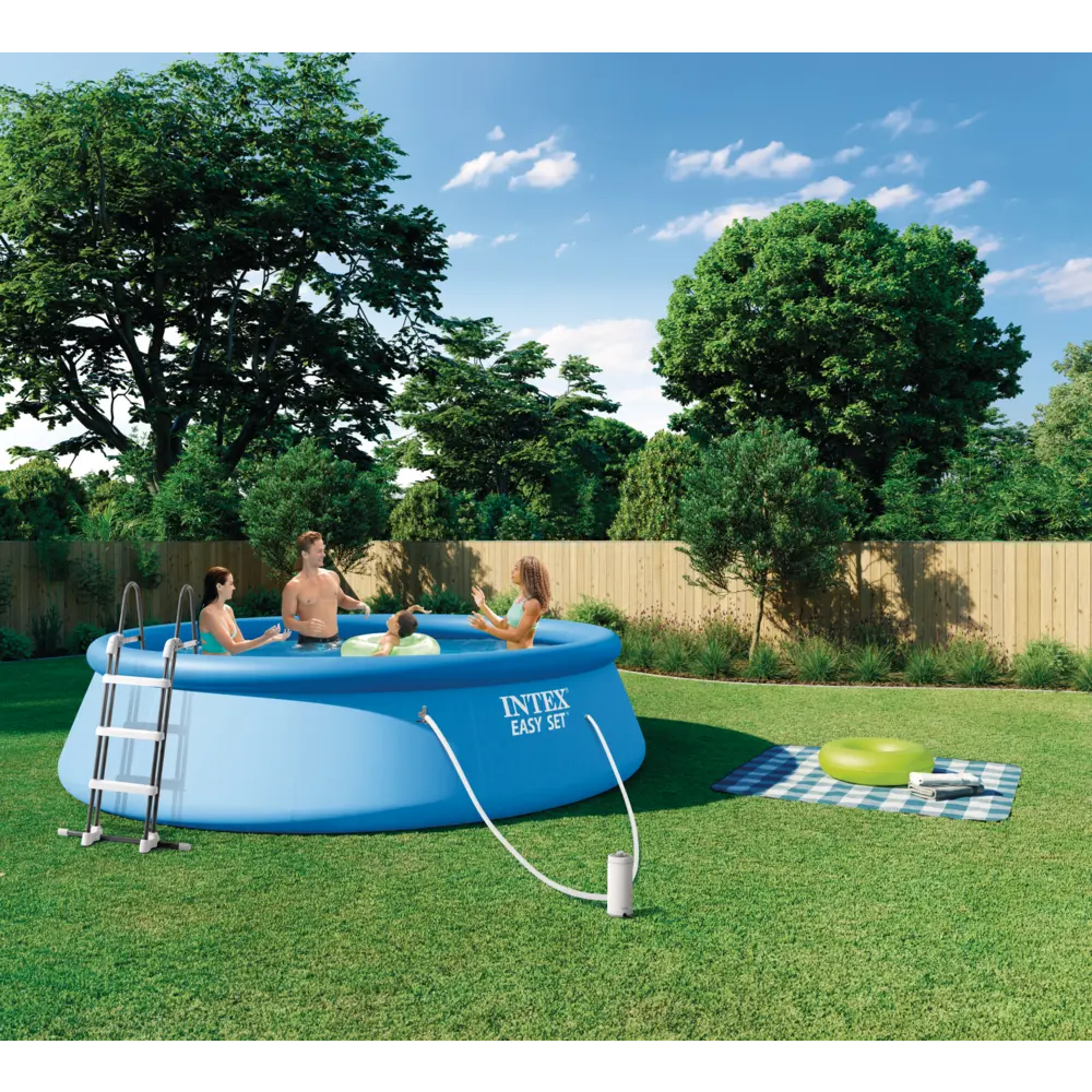 Intex bazen na naduvavanje Easy Set 457x107cm sa pumpom okrugli 26166NP slika 3