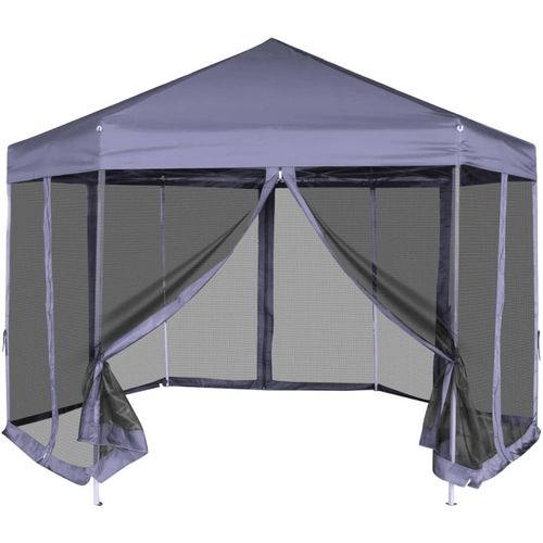 Heksagonalni Pop-Up Šator sa 6 Panela Tamno Plavi 3,6x3,1 m slika 62