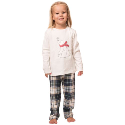 Dječja ženska karirana pidžama s božićnim uzorkom slika 4