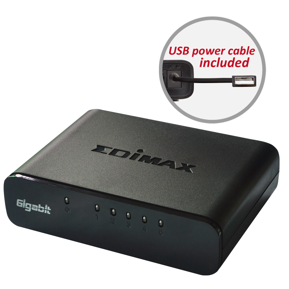 Edimax 5-Port Gigabit Desktop Network Switch, ES-5500G V3 slika 1