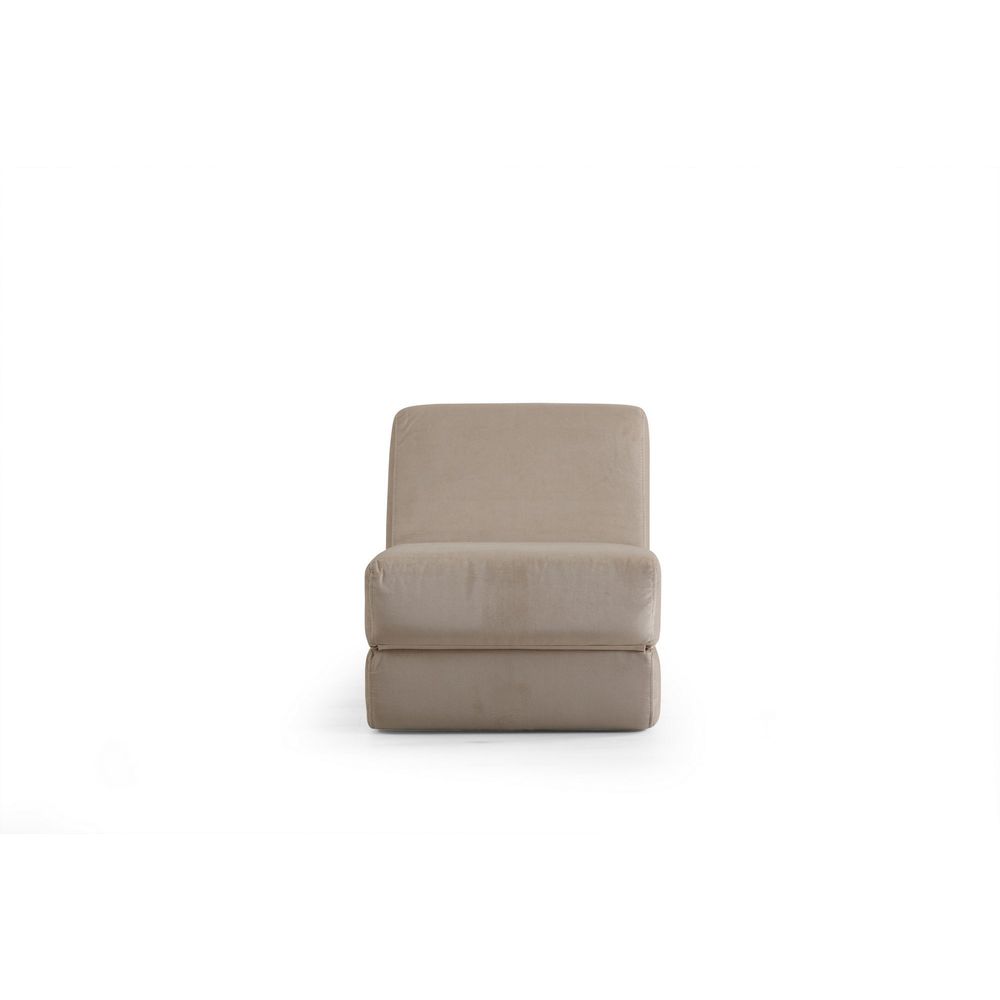 Jednosjed sofa na razvlačenje Origami - sjajna krema slika 3