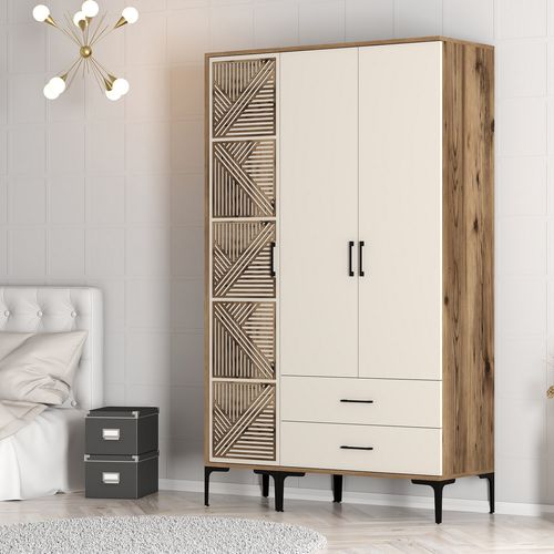 Kumsal PT - Walnut, Cream Walnut
Cream Wardrobe slika 5