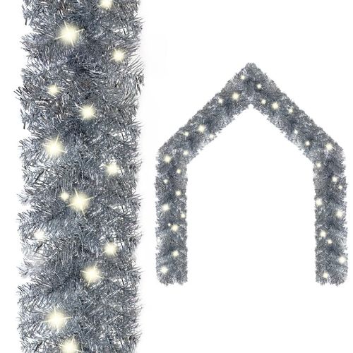 Božićna girlanda s LED svjetlima 20 m srebrna slika 9