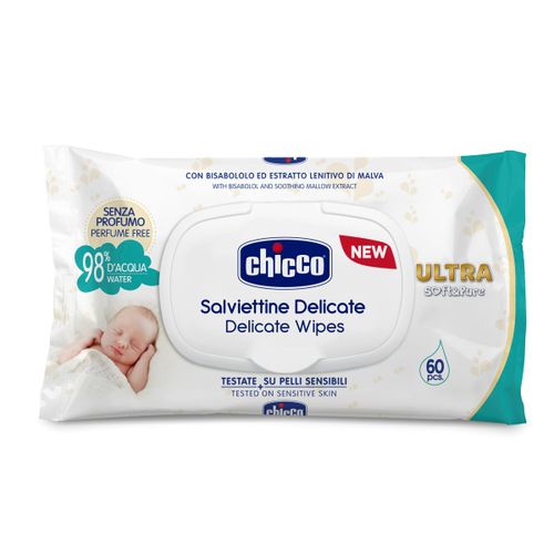 Chicco delicate vlažne maramice 60 kom slika 1