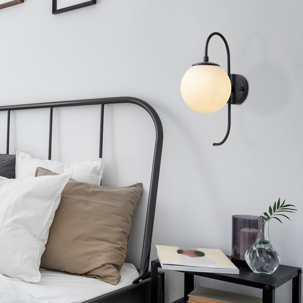 Jewel - 10555 Crna i Krem Zidna Lampa slika 1