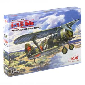 Model Kit Aircraft - I-15 Bis WWII Soviet Biplane Fighter 1:72