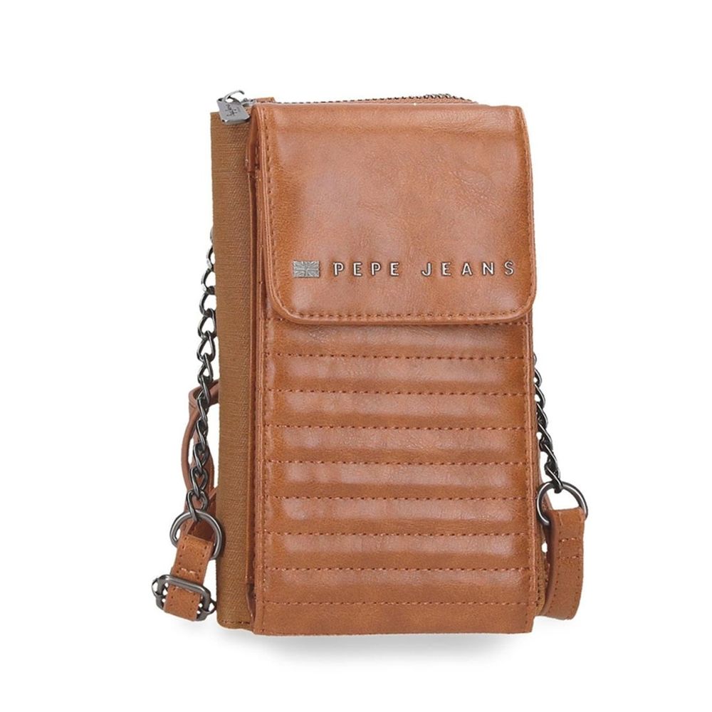 Pepe Jeans torba na rame za mobilni Biker, braon slika 1