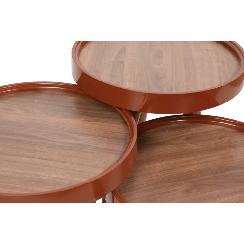 Isla Walnut Nesting Table (3 Pieces) slika 4