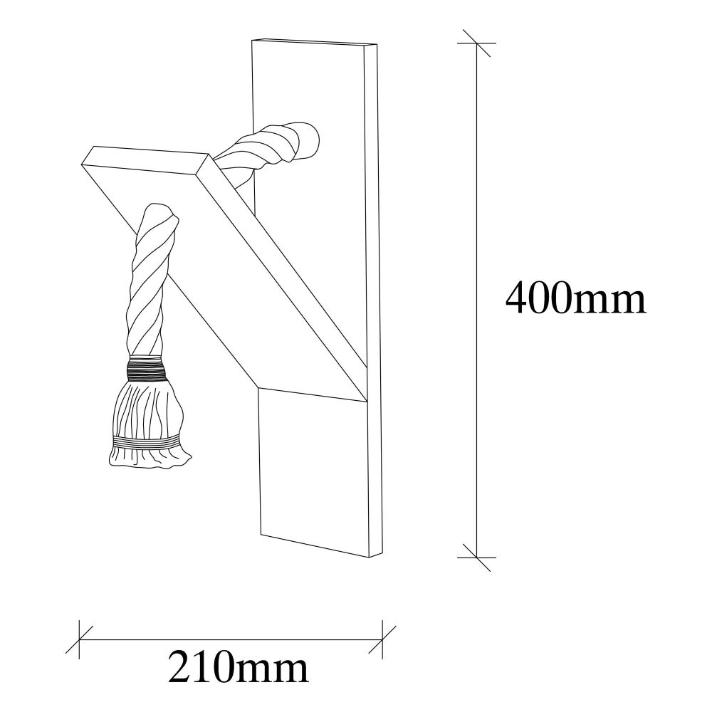 Drvena Zidna Lampa Erebos - 115-A slika 3