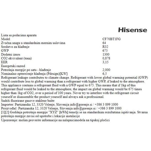 Hisense Expert Smart 24K inverter klima uređaj, 24000 BTU, WiFi integrisan slika 7