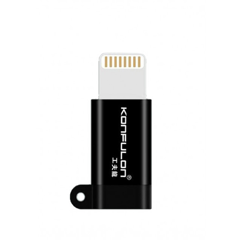 Adapter KONFULON Micro USB na iPhone lightning crni slika 1