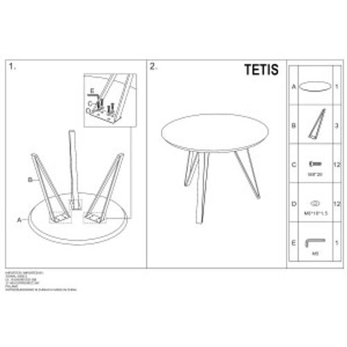 Stol TETIS - MDF + furnir slika 4