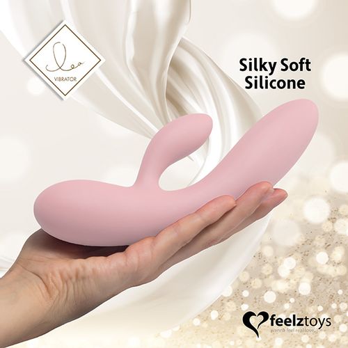 Rabbit vibrator FeelzToys - Lea, nježno ružičasti slika 5