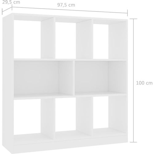 Ormarić za knjige bijeli 97,5 x 29,5 x 100 cm od iverice slika 6