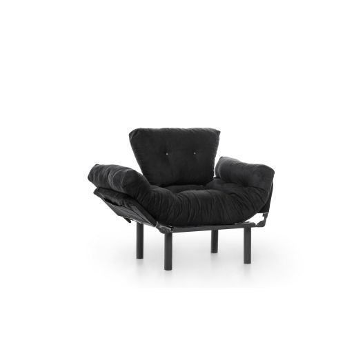 Atelier Del Sofa Fotelja, Crno, Nitta Single - Black slika 5